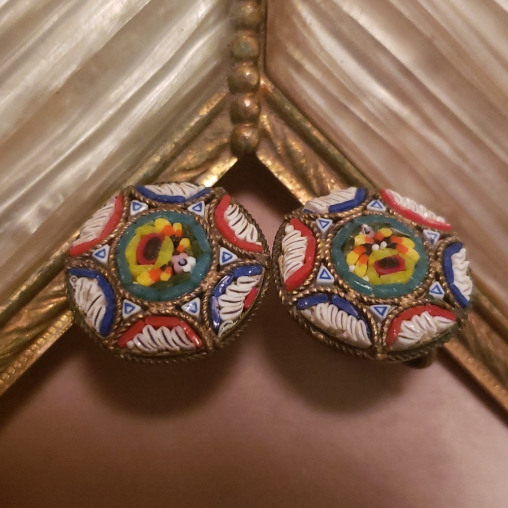 Antique Italian Screwback Earrings